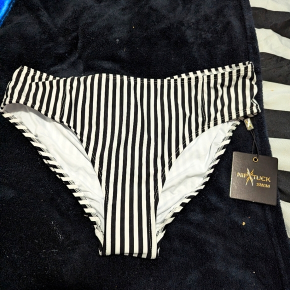 Striped Swim Bottoms - Picture 1 of 2